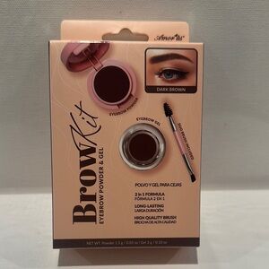 Amour US Brow Kit Eyebrow Powder & Gel with Duo Brush.